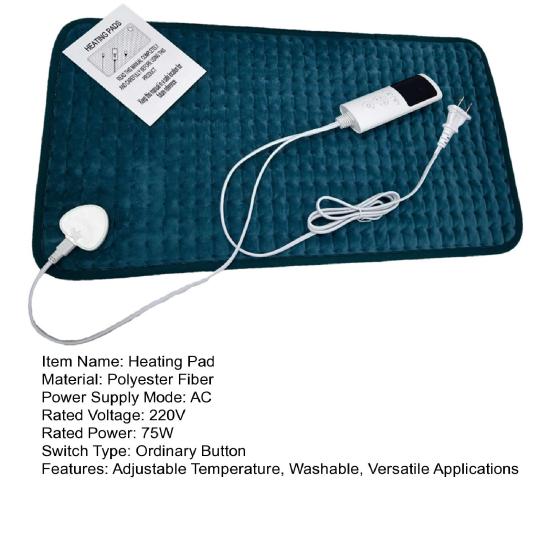 Electric Heating Pad Back Neck Abdomen Warmer Heating Mat with Adjustable Temp Settings Auto Shut Off Machine Washable Heat Therapy Pad for