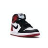 Air Jordan 1 Retro High Satin Black Toe Moteriški Sportbačiai Raudoni Balti-Varsity-Raudoni CD0461-016