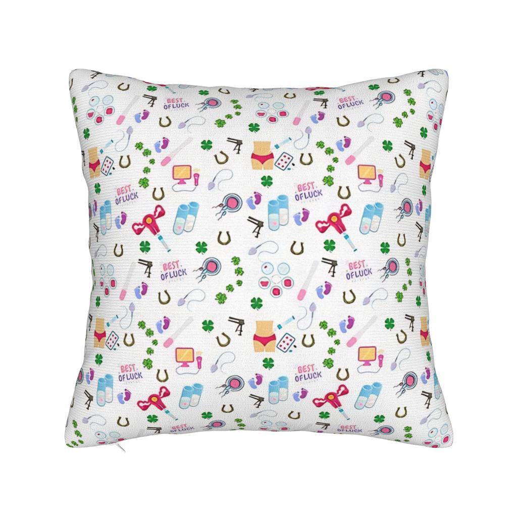 Funky Placenta Pillowcase Polyester Cushion Cover Iui Fertility Treatment Pattern Throw Pillow Case Cover Seater Square 45X45Cm