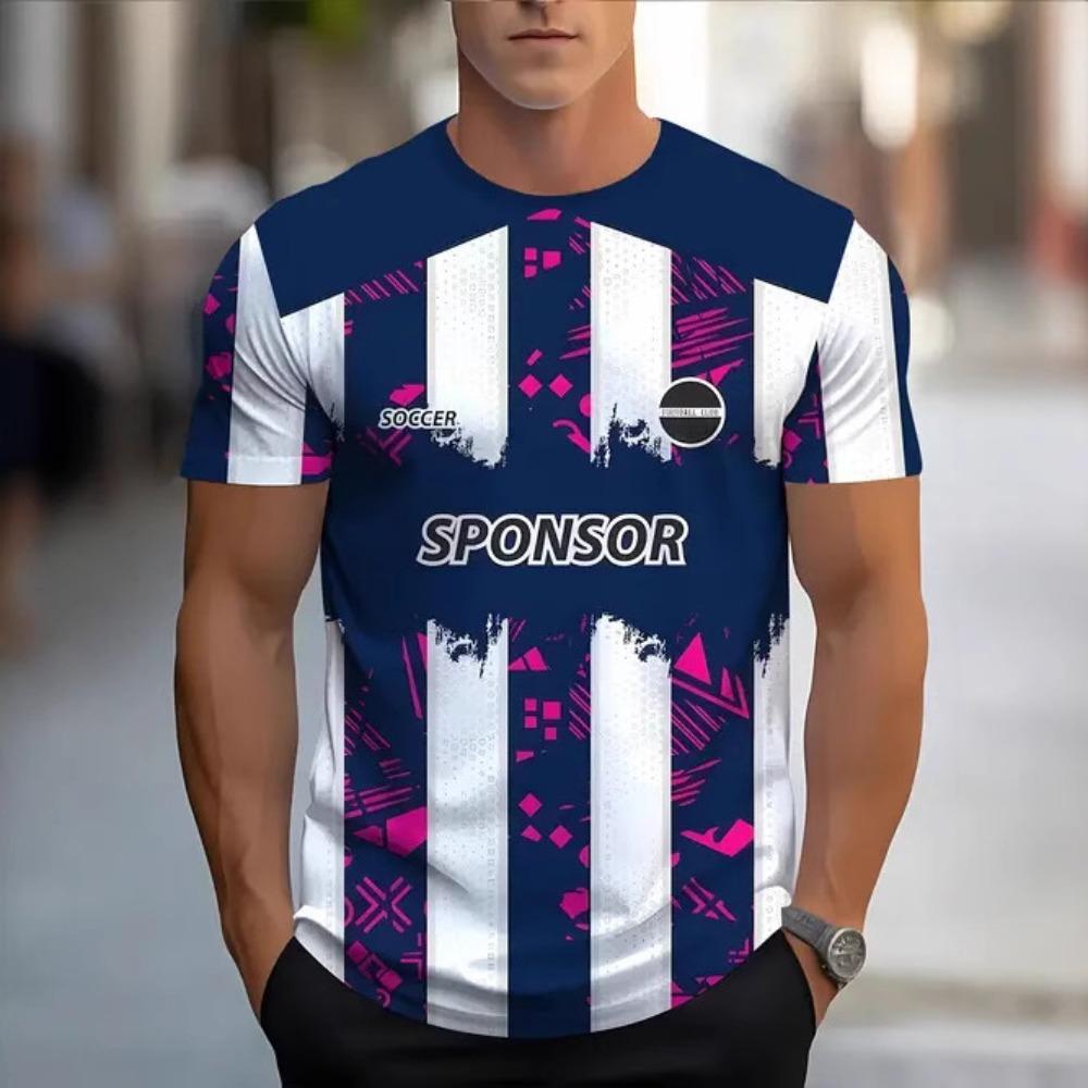 Summer Comfortable Fashionable Men's T-shirt Colorful Fun Printing Soft Comfortable Breathable Round Neck Short Sleeved T-shirt