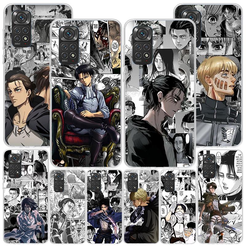 Attack Anime Phone Case For Xiaomi Redmi Note 15 14 13 12S 12 11 Pro Plus 14S 11S 11E 10 10S 11T 5G Personalized Cover Redmi Not