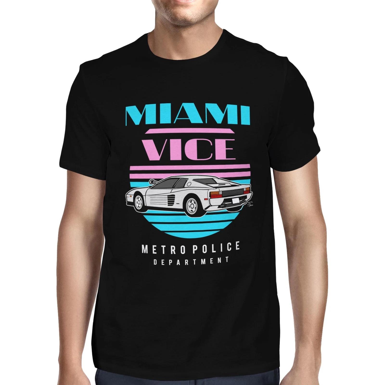 1Tee Mens Miami Vice Var  T-Shirt L
