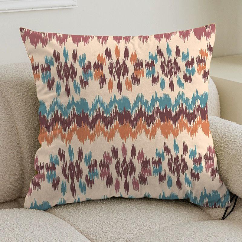 Double-sided bohemian print ethnic pillow cover sofa living room cushion cover geometric pillow square pillowcase