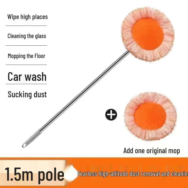 Mop Telescopic Rotativ Floarea-Soarelui pentru Curățarea Podelei, Tavanului și Pereților