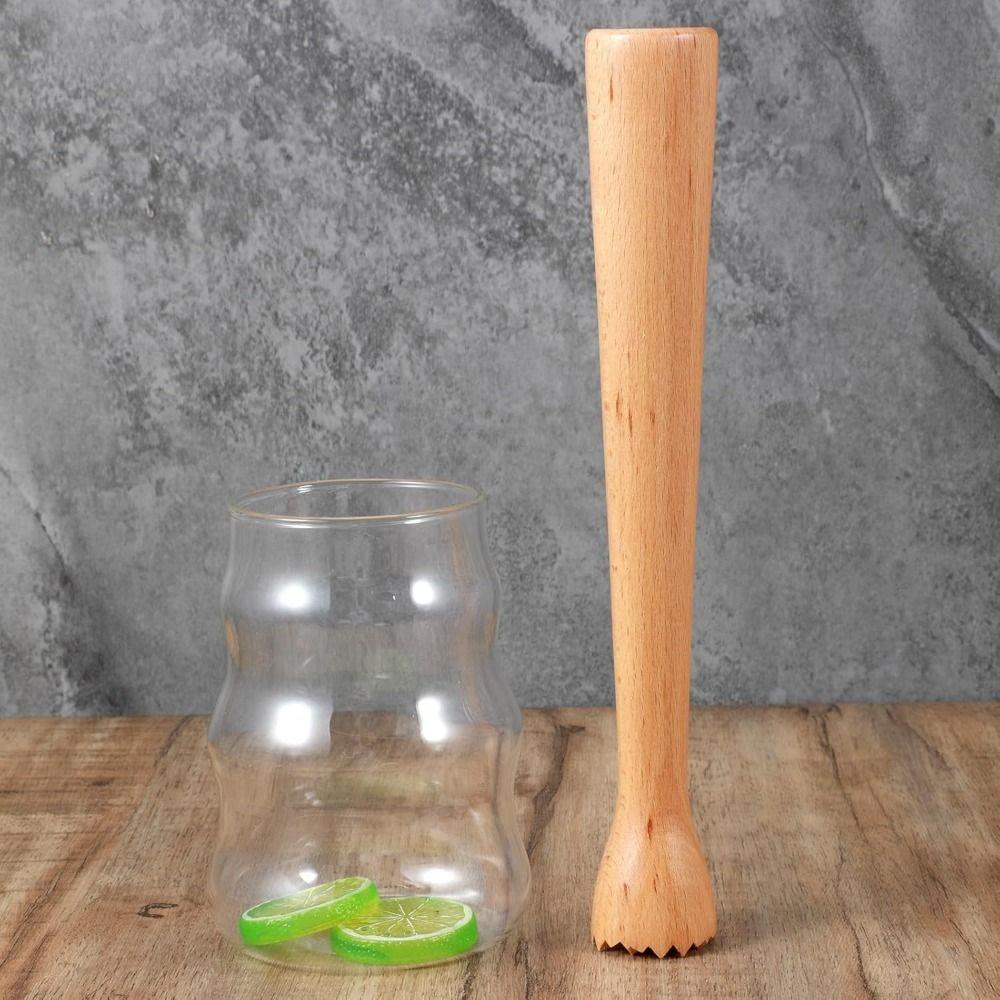 Robuster Buchenholz-Muddler Stabiler Eiscrusher Bar-Muddler Werkzeug Getränke-Muddler Küchenstampfer