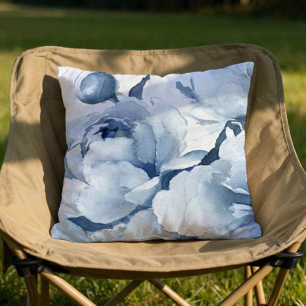 Painted Blue Print Creative Cushion Cover Soft Reversible Durable Pillow Cover MultiScene Use for Home Car Daily Comfort
