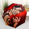 1 Stück Jujutsu Kaisen Satoru Gojo Inspiriertes Regenschirm - Automatisches Öffnen und Schließen, Tragbares 3-fach Design, 8-Speichen Eisenrahmen Outdoor-Regenschirm, Perfektes Geschenk für Fans,