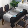 JIT1pc Simple and Fashionable Geometric Pattern Printed Tablecloth for Venue Decorationzyc