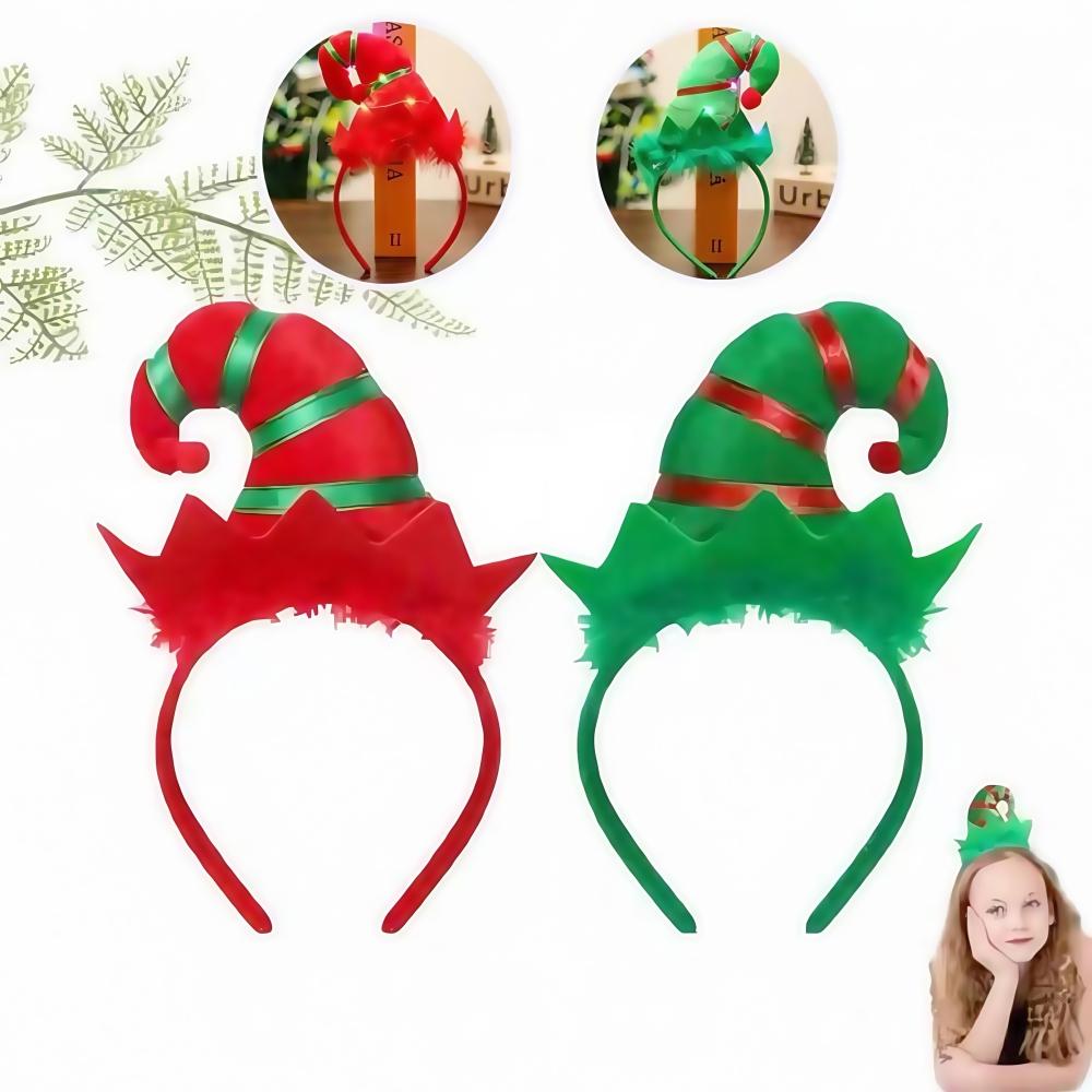 1 Pcs Christmas Elf Hat Headband for Children's Day Birthday Masquerade Christmas Carnival Kindergarten Party Gift Decoration