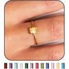Retro Zircon December Birthstone Ring with Copper and Gold Preservation