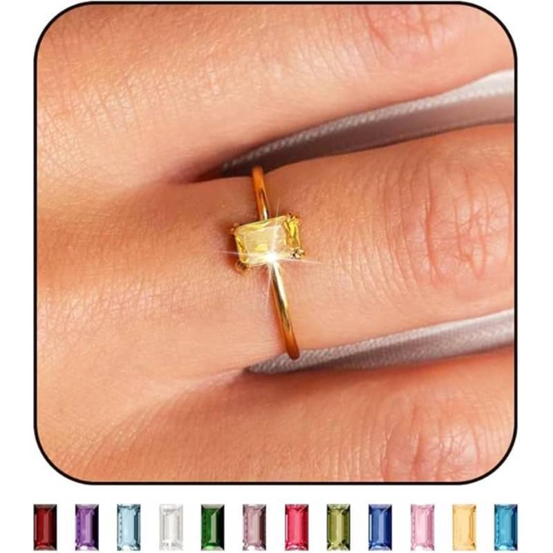 Retro Zircon December Birthstone Ring with Copper and Gold Preservation
