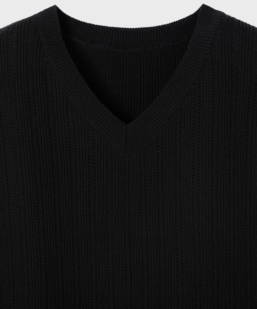 Nonblank Punching Knit Vest_Black