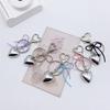 3D Heart Keychain Pendant Bowknot Keyring for Purse Bag Backpack Handbag Decors