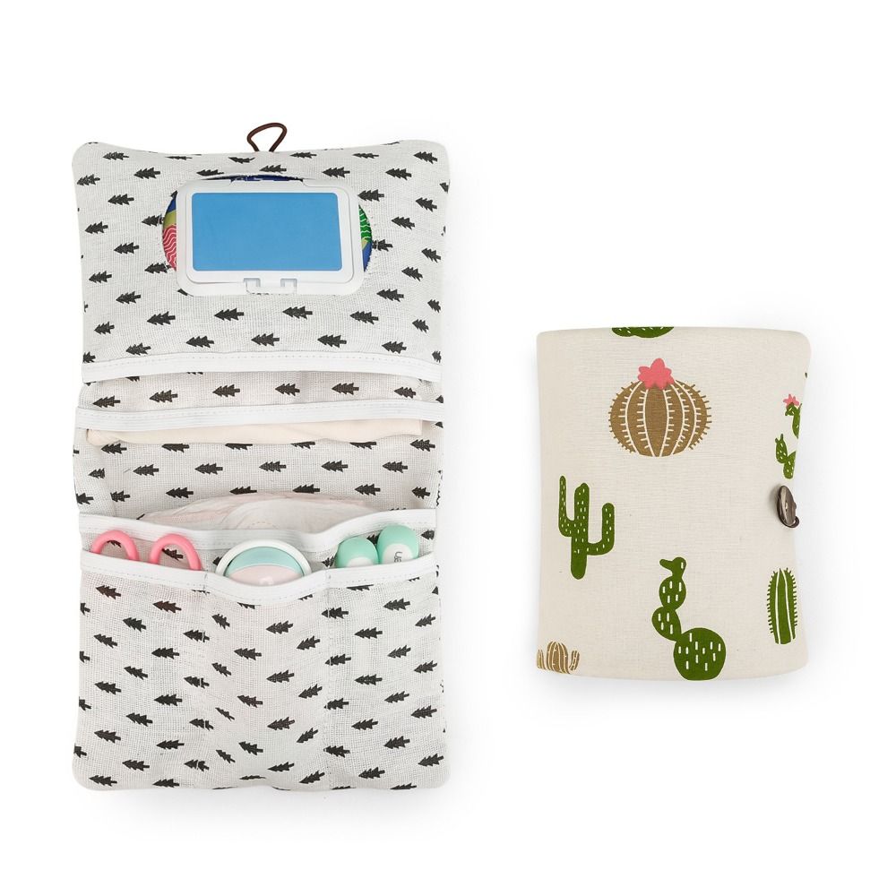 Multi-Compartment Baby Diapers Storage Pouch Baby Toiletry Organizers  Travel Accessories