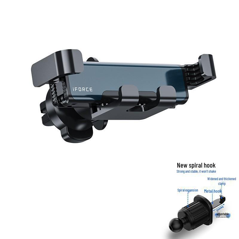 Gravity Retractable Car Phone Holder for Air Vent Navigation чёрный