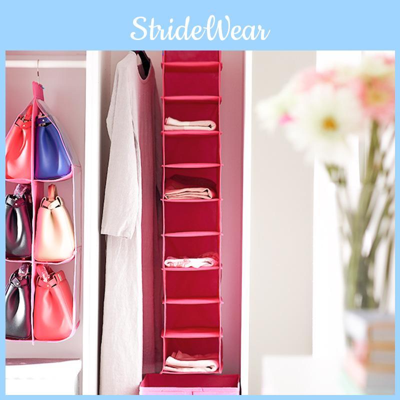 Closet Multi Layer Hanging Storage Bag Nonwoven Material Organization Bedroom