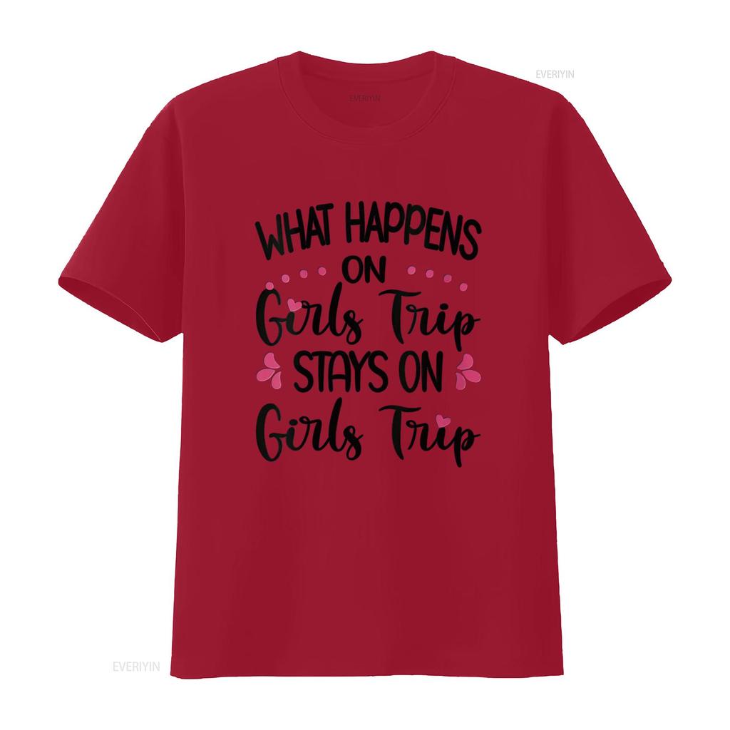 Womens What Happens On Girls Trip Stays Travel T Shirt vintage Washed streetwear Stretched Soft homme Unisex designer clothes