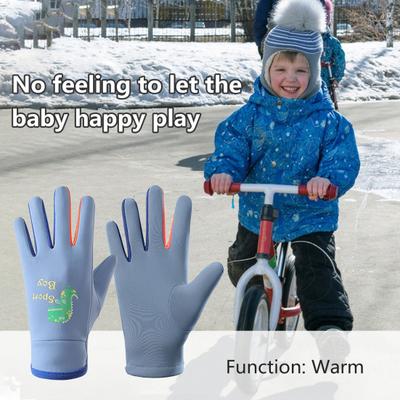 1 Paio Guanti Invernali Bambino Impermeabili Guanti Sportivi per 3-15Y Touchscreen Alto