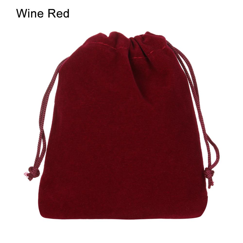 1PC New 12Colors Small Velvet Drawstring Pouch Bag Durble Christmas/Wedding Gift Bags Beauty Dice Storage Portable10x12cm