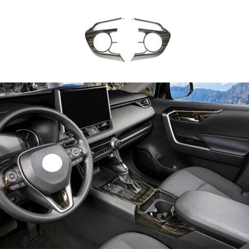 Frame Cover Wheel Button For - Toyota RAV4 Interior Steering Wood Grain