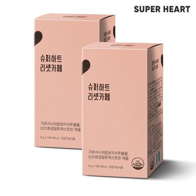 SUPER HEART Reset Cafe Diät Kaffee Garcinia 2 Schachteln (6g x 28 Stäbchen)