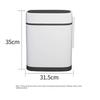 Smart Trash Can for Bathroom, Waste Bin, One Key Garbage Bin, Bag Holder In the Kitchen with Brush for Toilet,  12L/14l