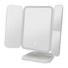LED Trifold Makeup Mirror +2X +3X Magnification 3 Adjustable Color Temperatures Stepless