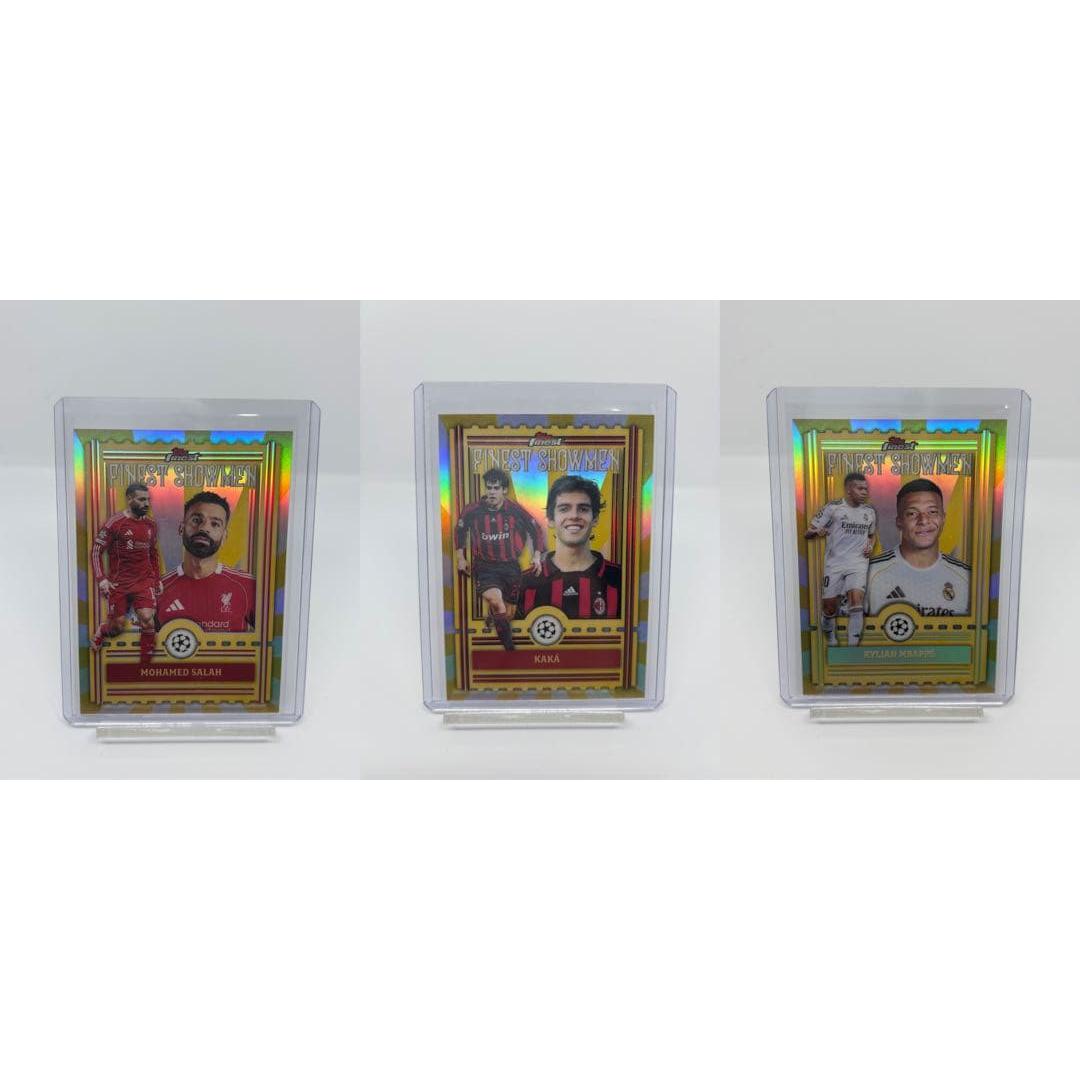 Used 2026-25 Topps Finest Kaka Salah Mbappe 3 piece set