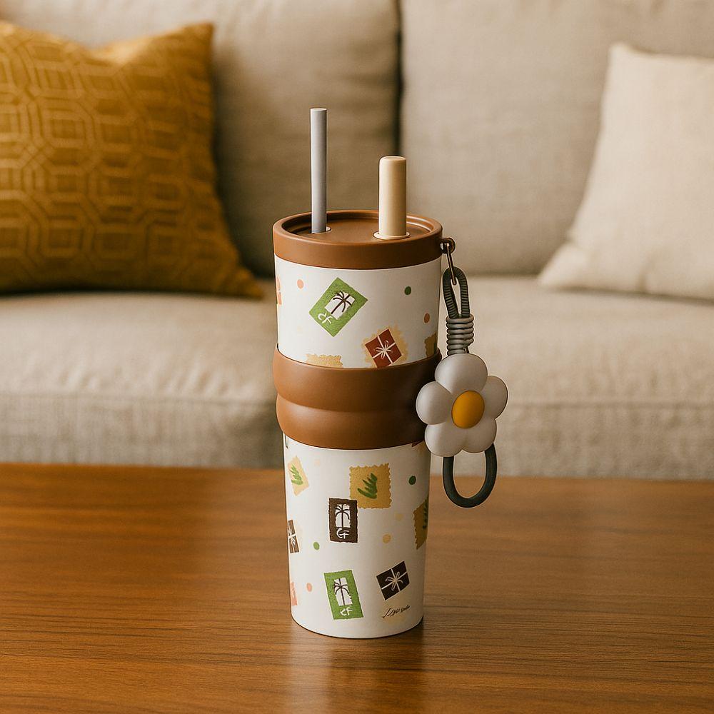 710ML Insulated Cup Ceramic Coated Thermal Water Bottle Practical Vacuum Mug  Office Workers