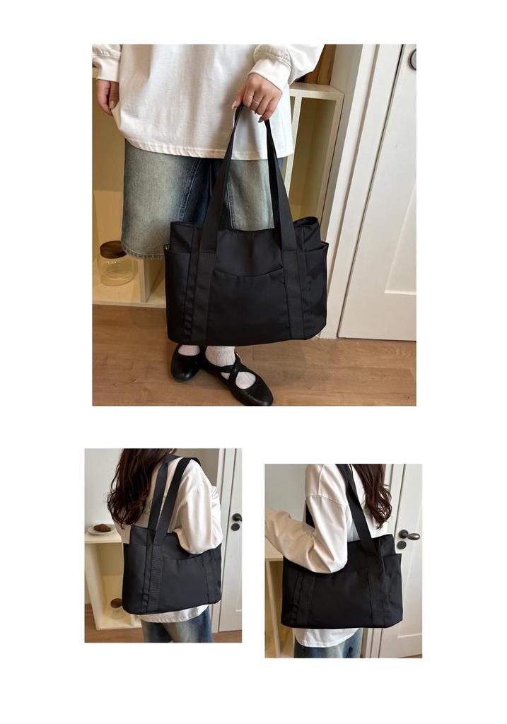 Women's Pink Canvas Tote Bag - Large Capacity, Versatile Shoulder Handbag for Commuting (2026 New Style)