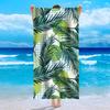 Summer Tropical Palm Leaves Hibiscus Beach Towel Green Monstera Leaf Floral Print Soft Absorbent Quick Dry Beach Blanket