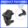Windshield Washer Nozzle Kit for Jeep Wrangler JK 2013-2017 | Front Windshield Spray Nozzles Wiper Jet No.68164356AB | Black | 1 Set
