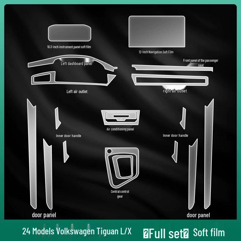 Volkswagen Tiguan L/X Console Screen Protective Film for Interior Decor