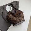 Leopard print tote autumn new women's retro large-capacity shoulder bag commuter bag retro fashion bag