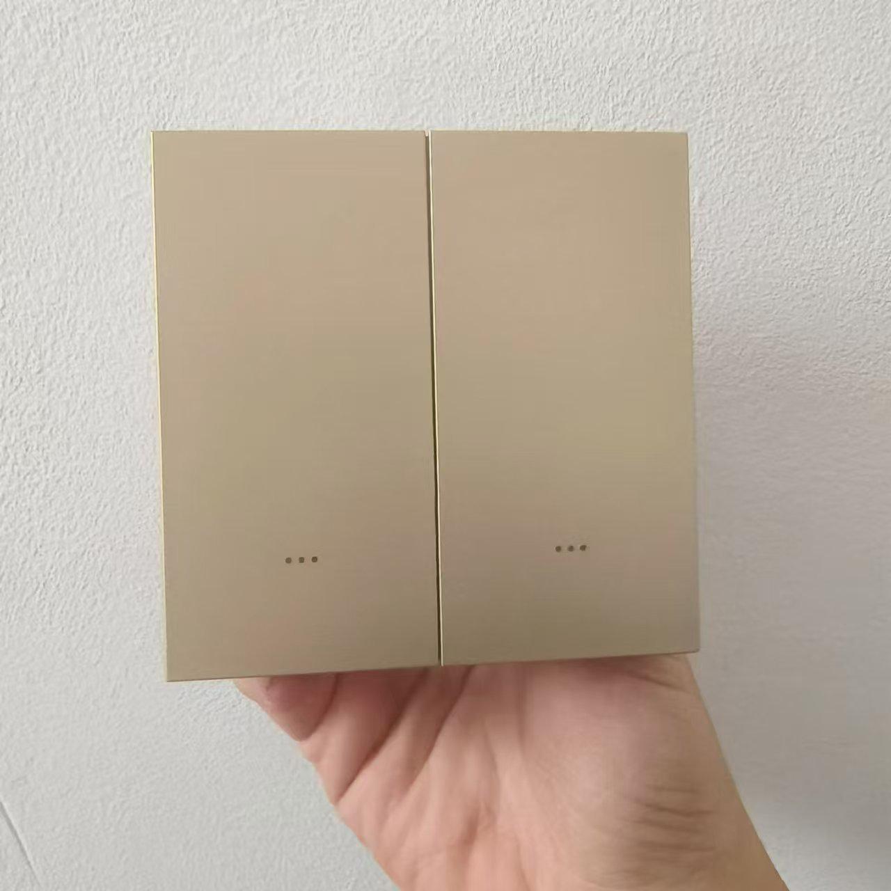 Alexa Voice-Controlled Tuya Zigbee Smart Panel: Double Gang Aluminum Zero Fire Switch белый