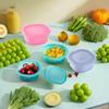 2Pcs Sealed Food Storage Container Silicone Crisper Storage Box Practical Lunch Box  Hiking
