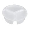 Shallow Plastic Container With Lid Large 2 Compartment Snack Containers For To-go Sauce