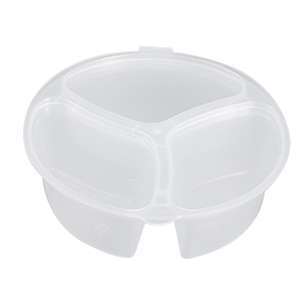 Shallow Plastic Container With Lid Large 2 Compartment Snack Containers For To-go Sauce