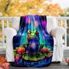 1pc Frog Printing Lightweight Flannel Blanket, Comfortable and Warm Blanket, for Camping Sofa Bed and Couch Office, Suitable for Gift Blanket