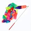 Rhythmic Dance Ribbon 157.5Inch Gymnastics Ribbon Rainbow Band for Twirling Artistic Dancing Gymnastics Kids Talent Show