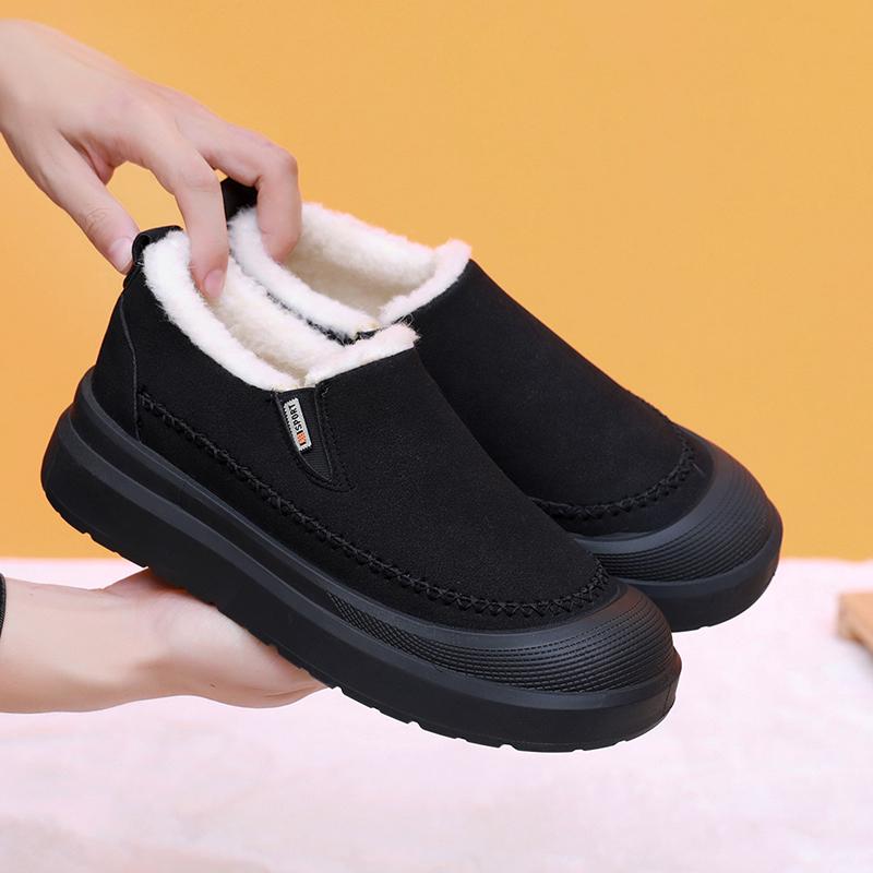 

Winter New One-step Men s Warm Cotton Shoes Comfortable Warm Slip-resistant Durable Outsole Free Shipping Men s Shoes 39