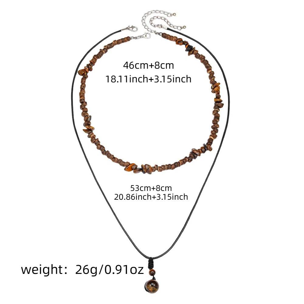 

Artificial Turquoise Multilayer Collar Necklace With Geometric Pendant For Boho Women