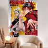 GGokurakugai Cartoon Anime DIY Wall Tapestry Hanging Tarot Hippie Wall Rugs Dorm Home Decor