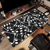 Black and White Mouse Pad Large Gaming Accessory XXL Game Rubber Deskmats HD Non-Slip Computer Keyboard Mat Laptop Long Mousepad