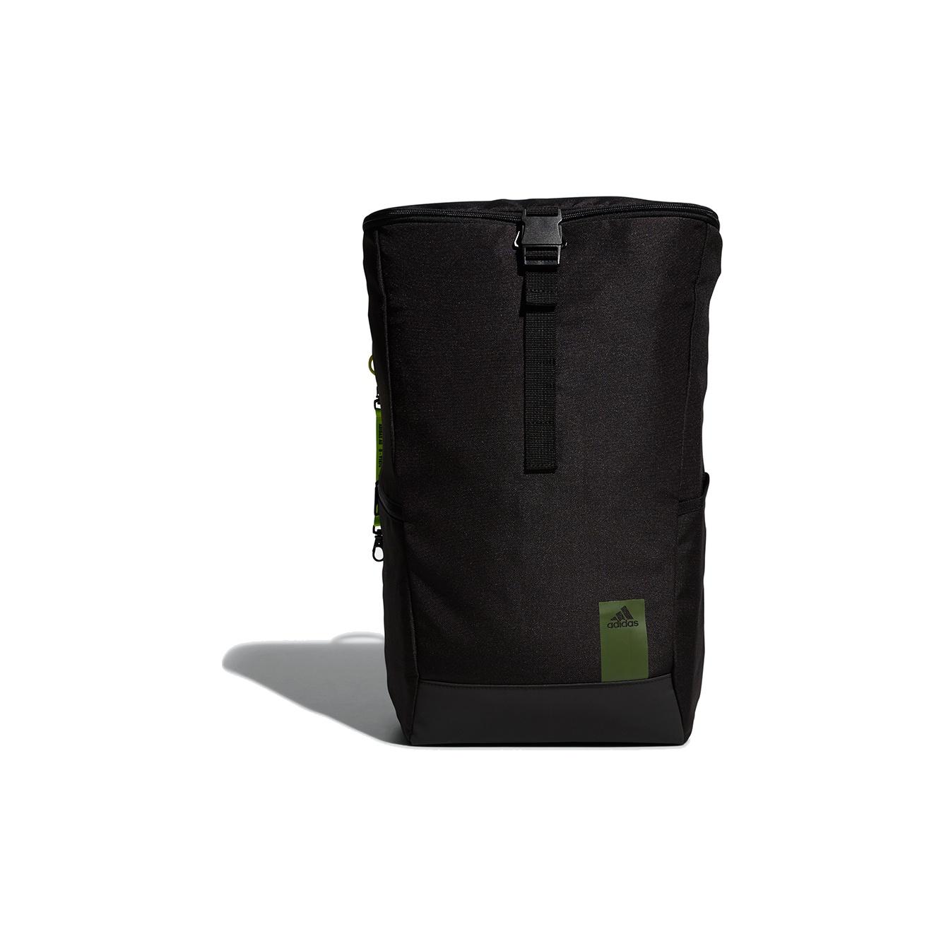 Adidas Flap Backpack Sports Zipper Closure Recycled Polyester Unisex Backpack Black GN9845 MISC