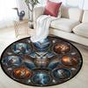 Cartoon Print Round Area Rug,Carpet Rug for Living Room Bedroom Sofa Playroom Decor,Non-slip Floor Mat
