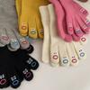 Cute and Ugly Knitted Woolen Gloves for Women In with Fingerless Touch Screen for Students To Keep Warm and Cold While Riding