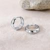 Gold Silver Color Simple Women Round Stainless Steel Earrings Fashion Classic Texture Ear Buckle Female Daily Jewelry
