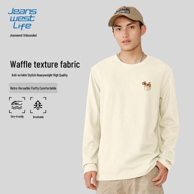 Jeanswest Life Men's Waffle Knit Long Sleeve T-Shirt