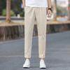 Khakifarbene Freizeithose für Herren Slim Small Straight Hose Neue Lange Hose Sommer Neunpunkt Koreanische Version